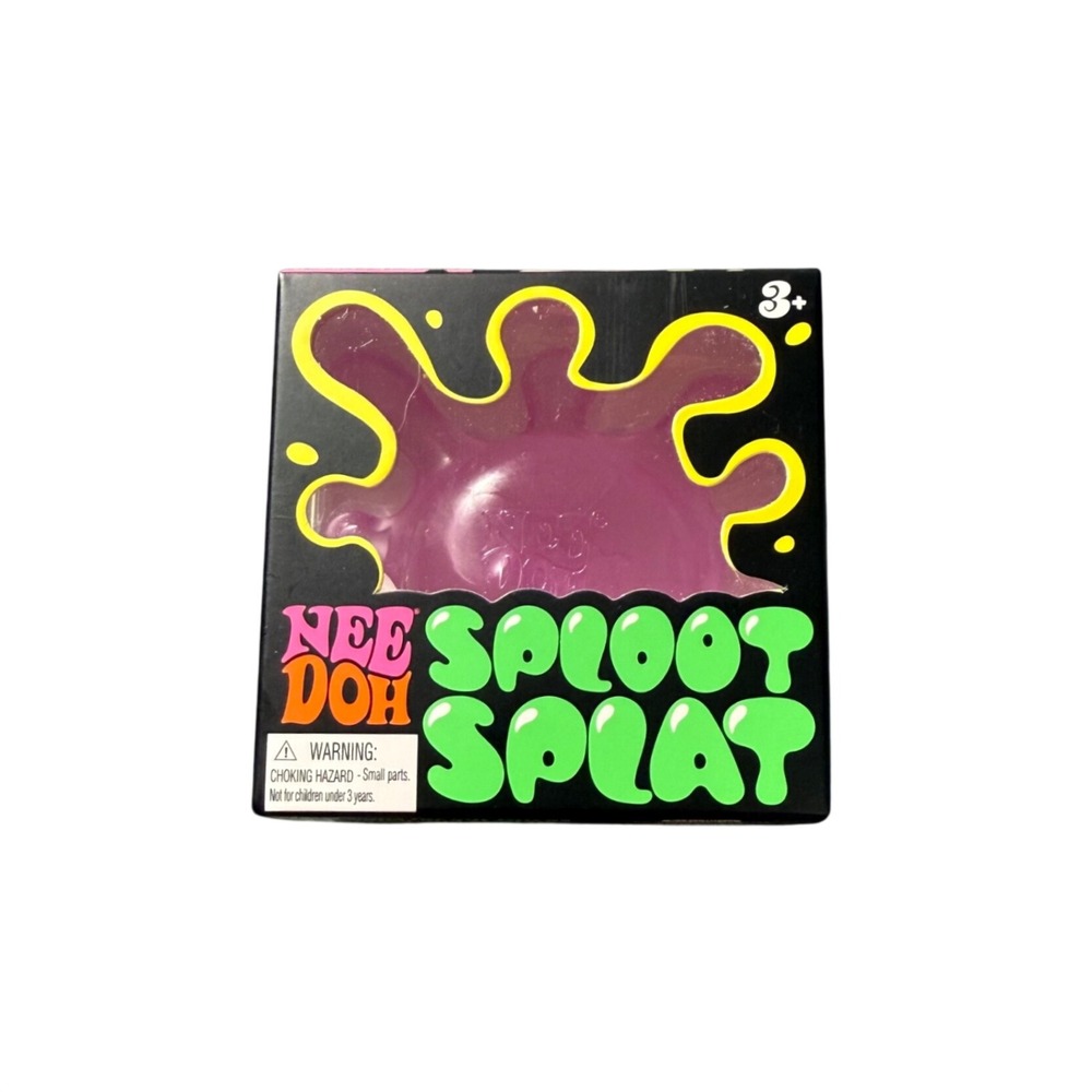NeeDoh SplootSplat Fidget Toy Kids OS Purple New Sensory Squish Stretch Splat